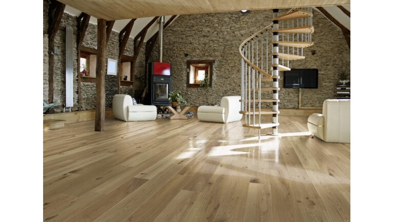 Elegant Parkettboden in rustik Innenraum mit Holz Design